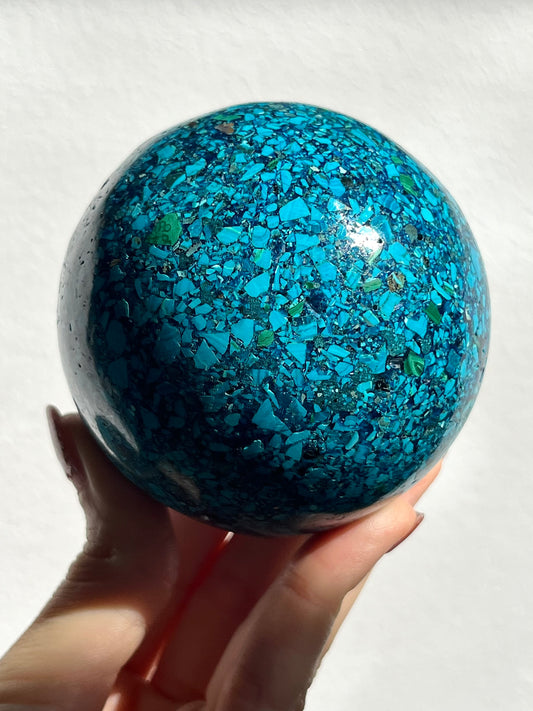 Chrysocolla & Malachite Aggregate Sphere