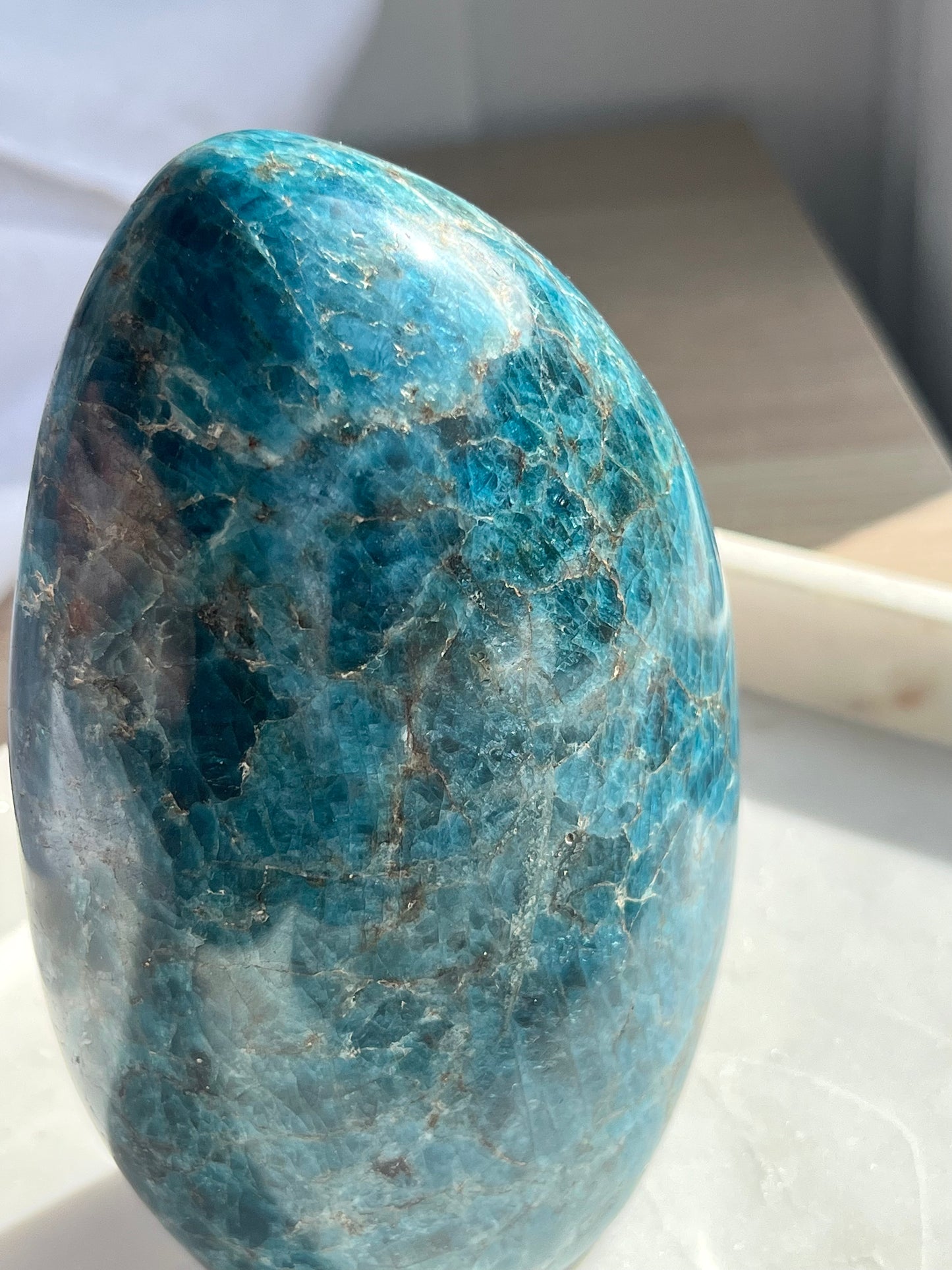 Gemmy Blue Apatite Dome Freeform #1
