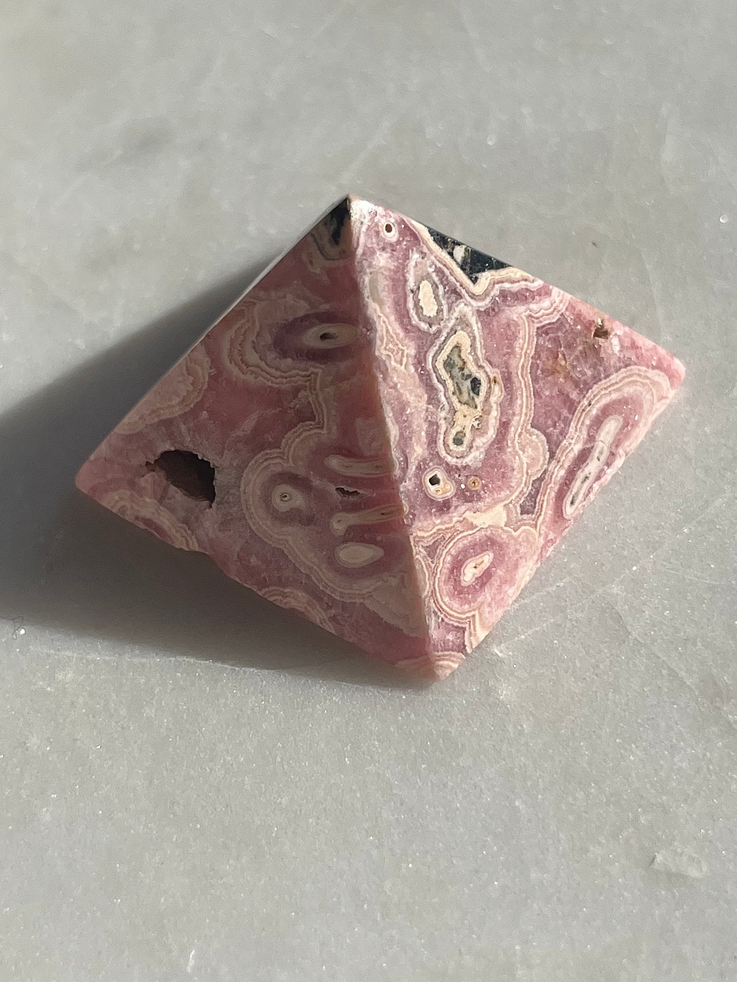 One-of-a-kind Rare Old Stock Rhodochrosite Stalactite Pyramid