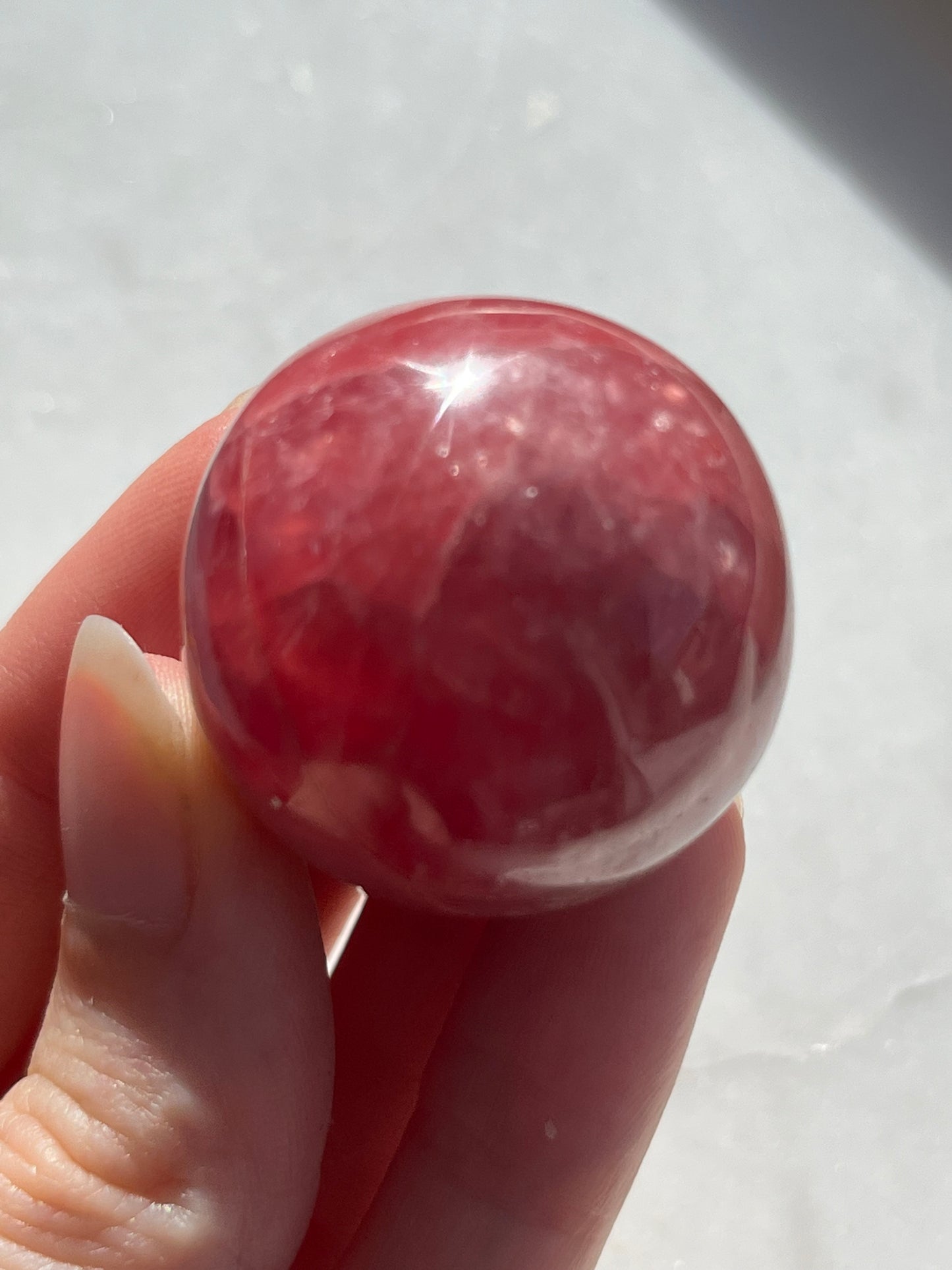Gel Rhodochrosite Sphere w/Copper Inclusions (You Choose)
