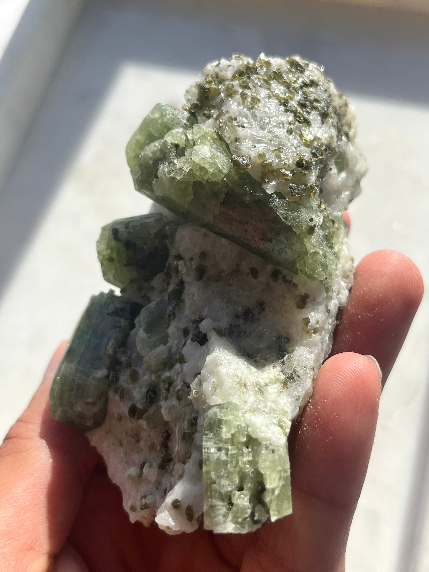 Diopside Specimen w/Muscovite on Marble Matrix #8