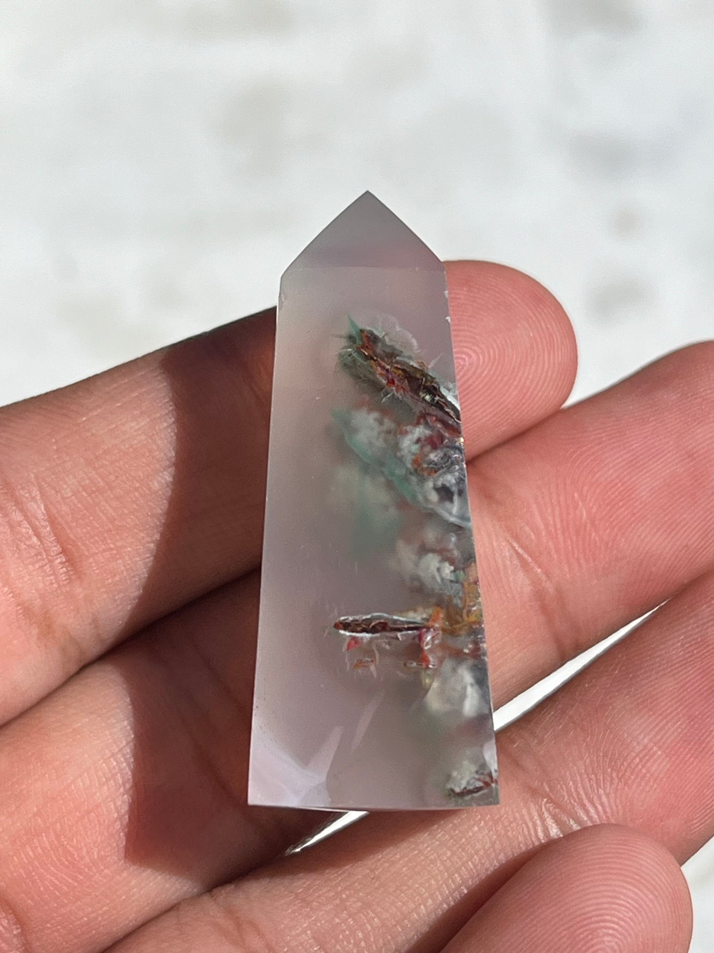 One-of-a-Kind Native Copper & Chrysocolla in Chalcedony Tower (You Choose)