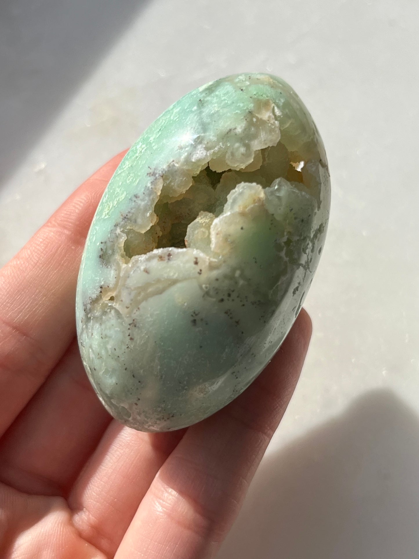 Indonesian Chrysoprase w/Dendritic Inclusions Shiva