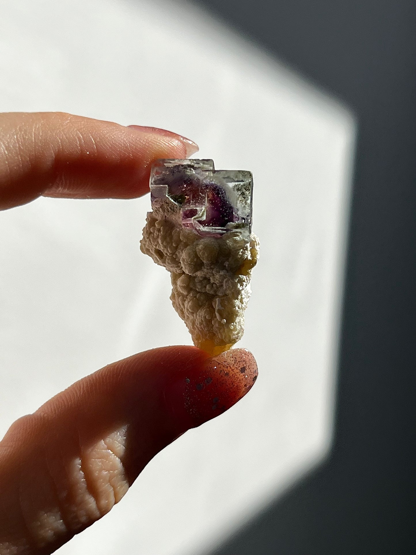 Multicolour Yindu Phantom Fluorite Specimen - some with enhydro bubbles (You Choose)