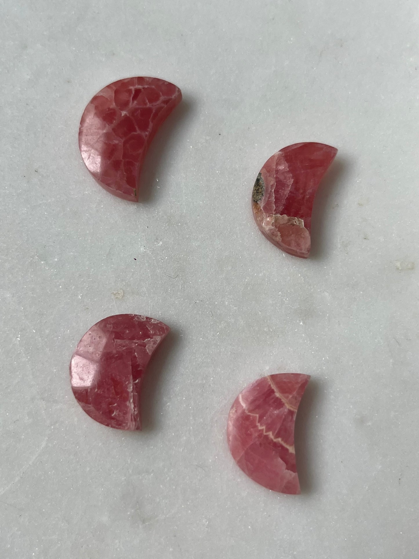 Rhodochrosite Mini Moon Carving