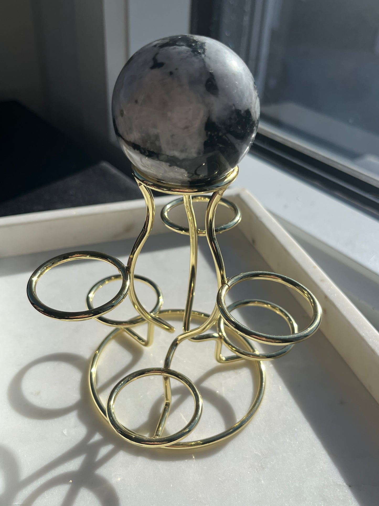 Gold Multi 7 Sphere Stand
