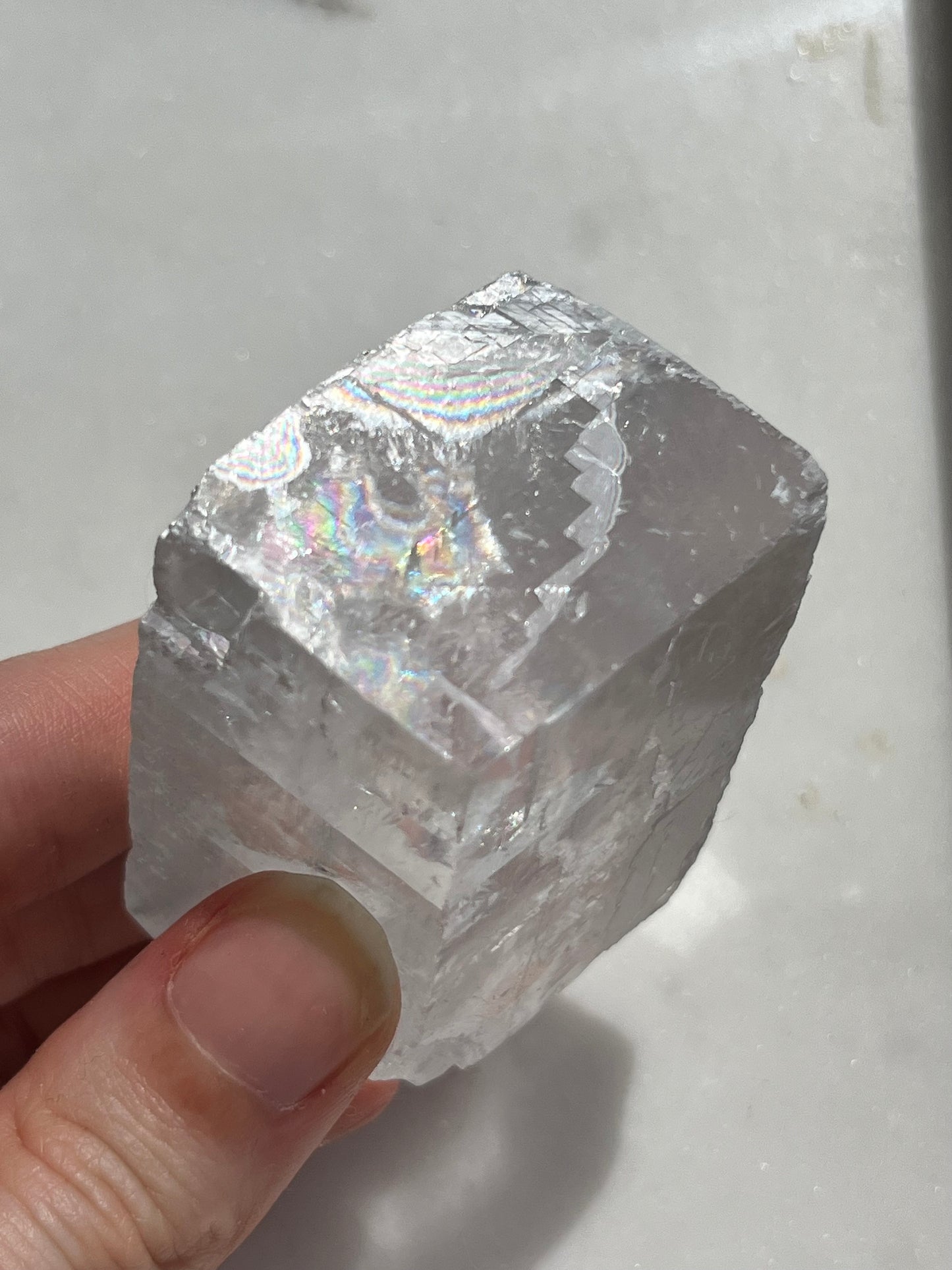 Optical Calcite Rhombohedron Specimen