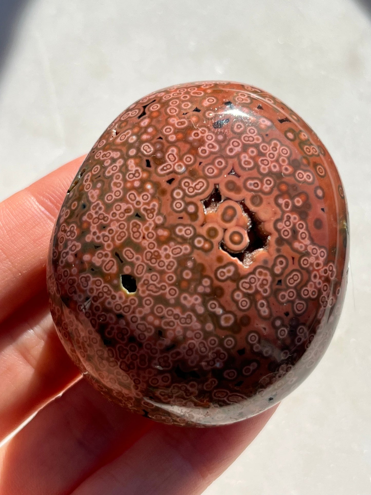 Veinless Ocean Jasper Palmstone #16