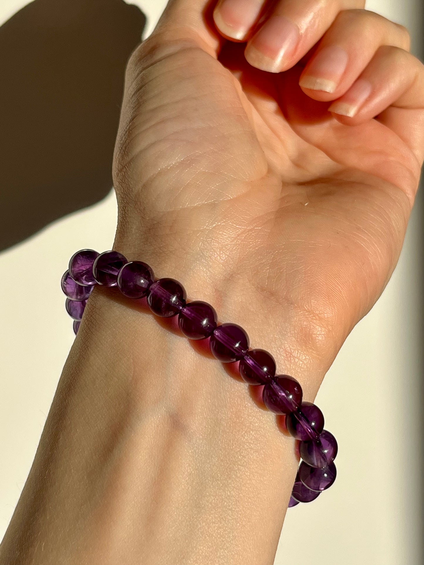 Amethyst 8mm Bead Bracelet
