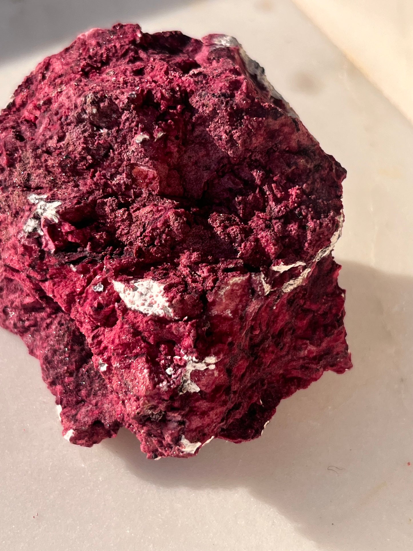 Rare “Red Velvet” Variscite in Limestone Specimen #4