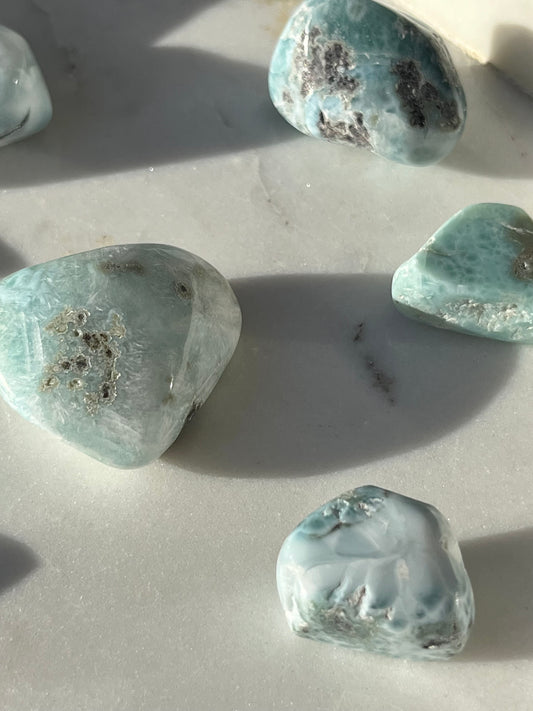 Larimar Tumbled Stone (Perfectly Imperfect)