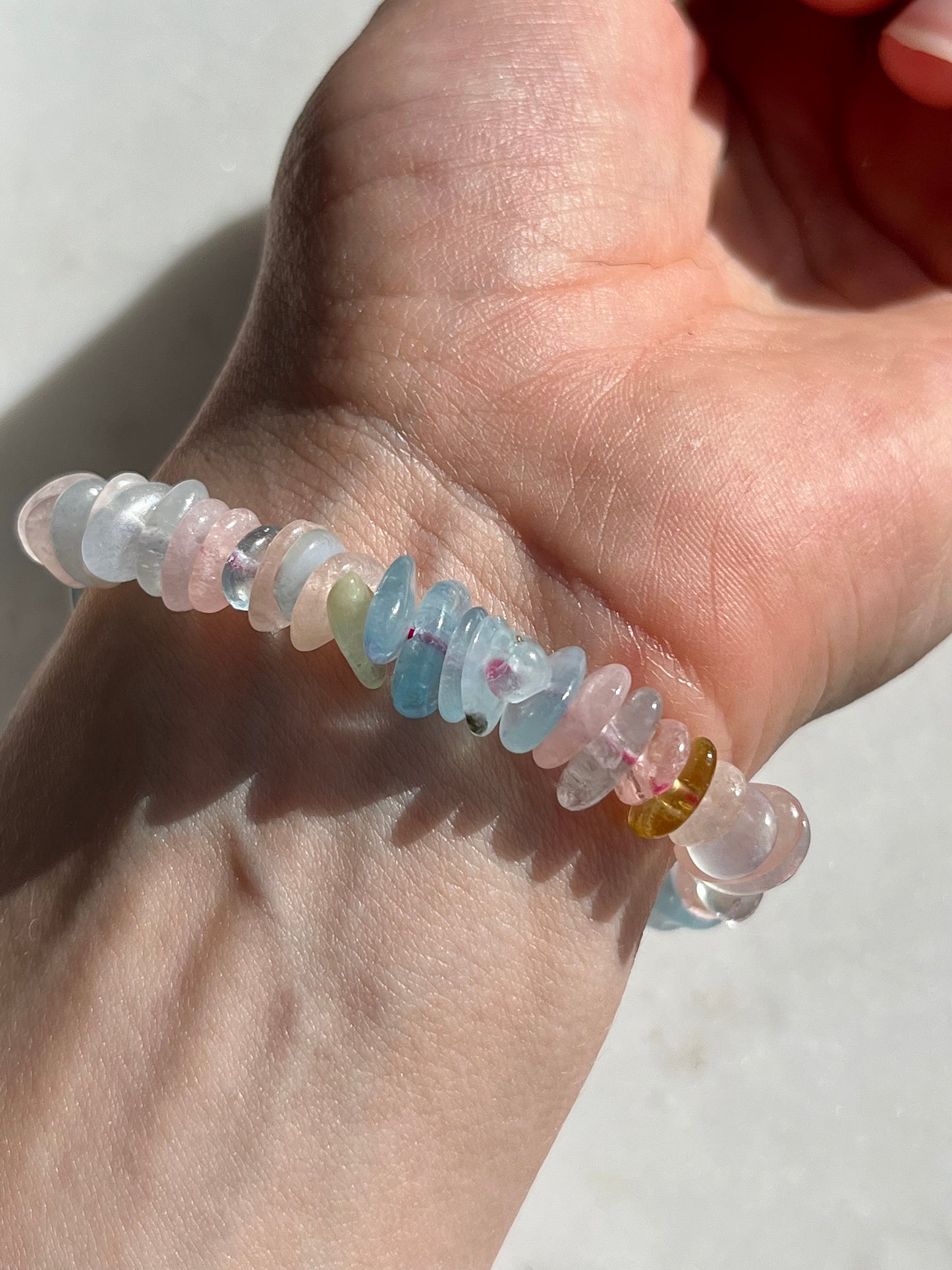 Morganite Smooth Bead Bracelet