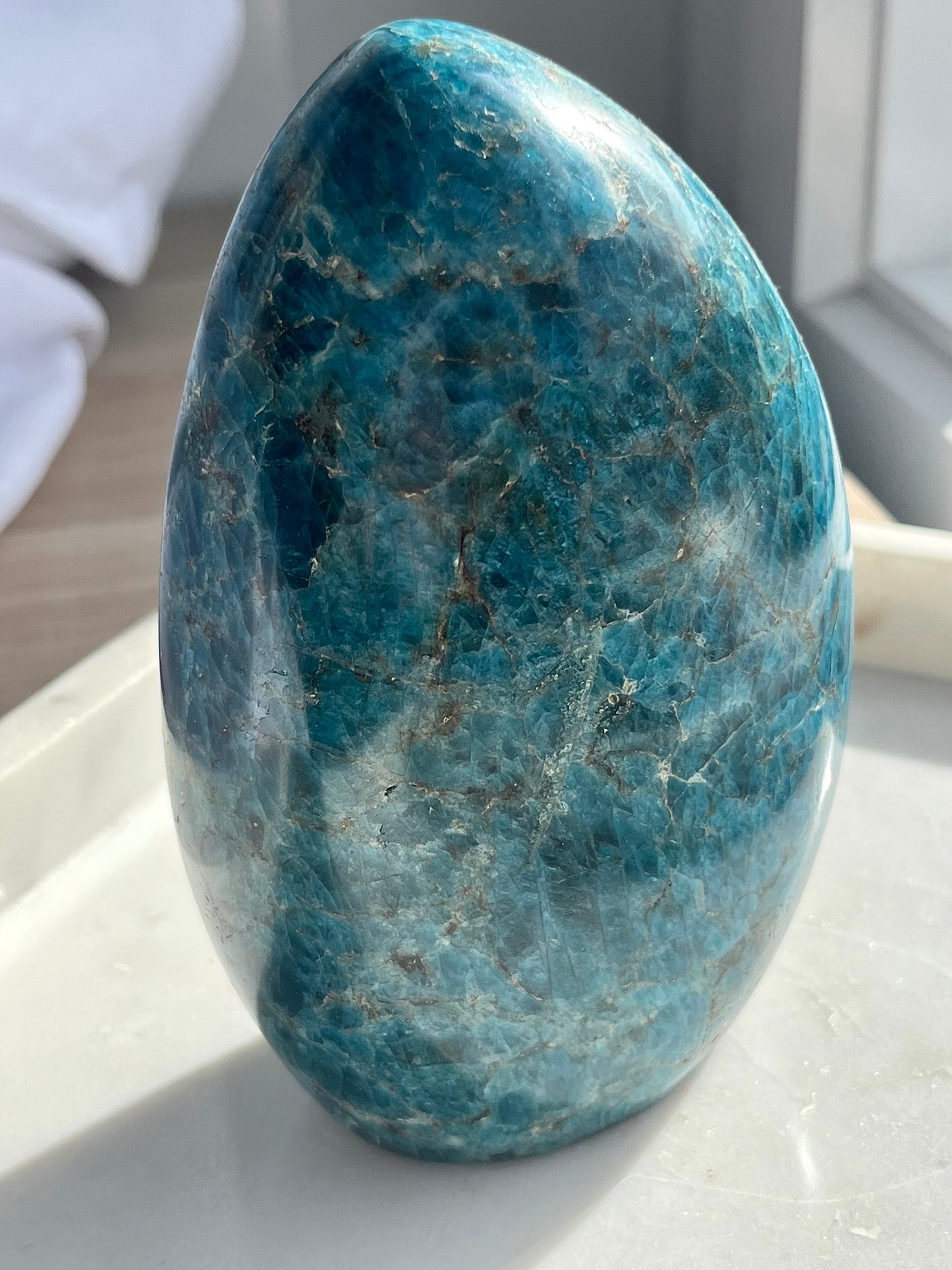 Gemmy Blue Apatite Dome Freeform #1