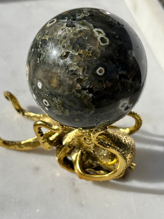“Magna” Orbicular Jasper Sphere #1 (loose orb)