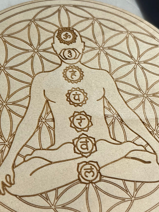 Chakra Meditation Crystal Grid Board