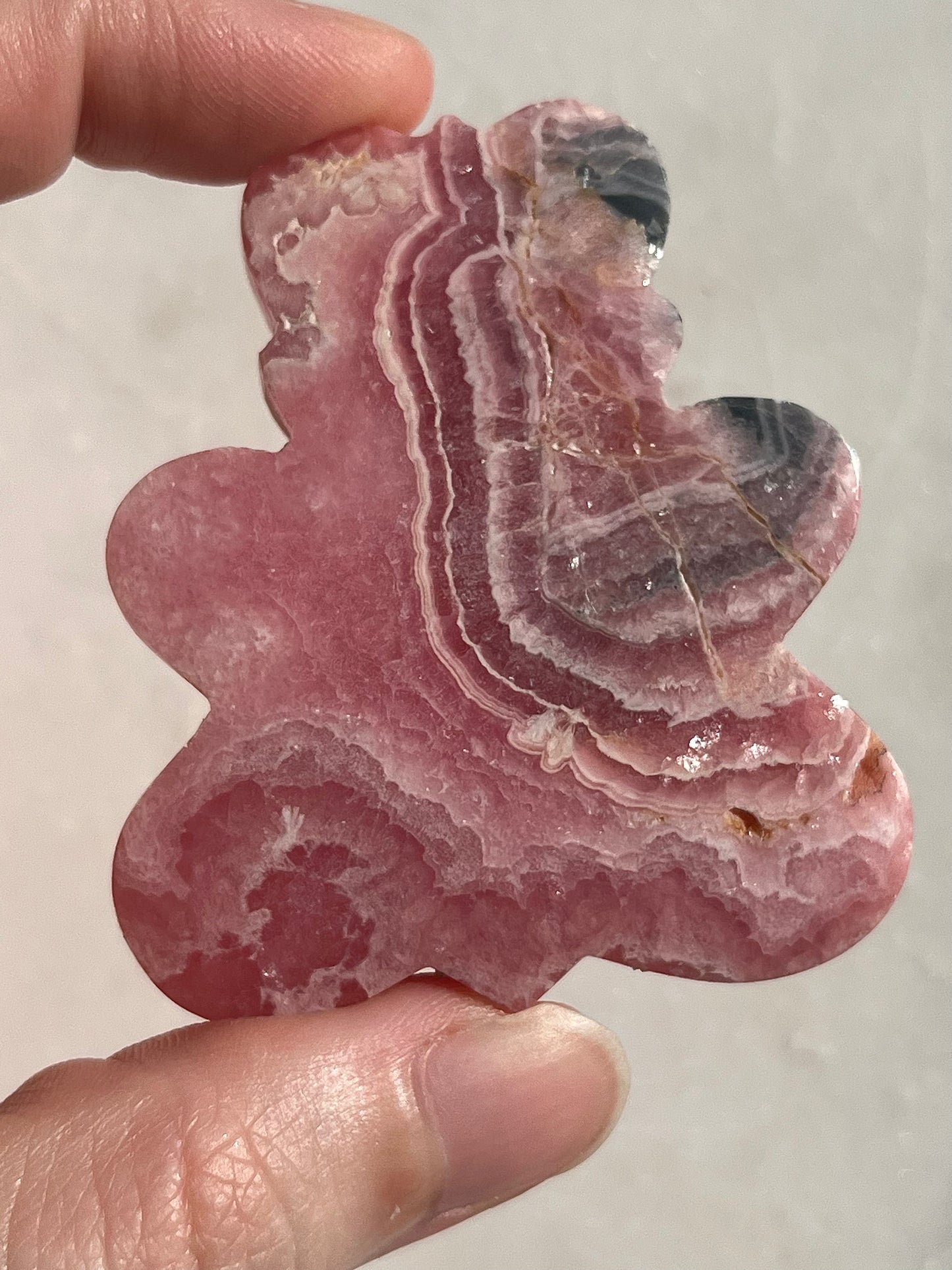 Rhodochrosite Teddy Bear Carving