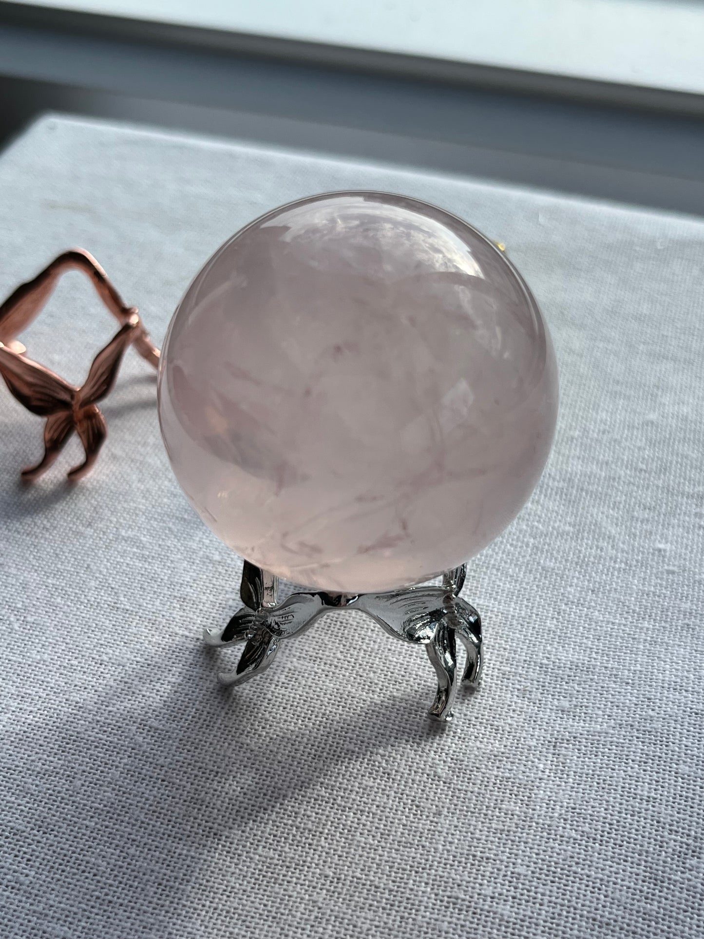 Silver Butterfly Sphere Stand
