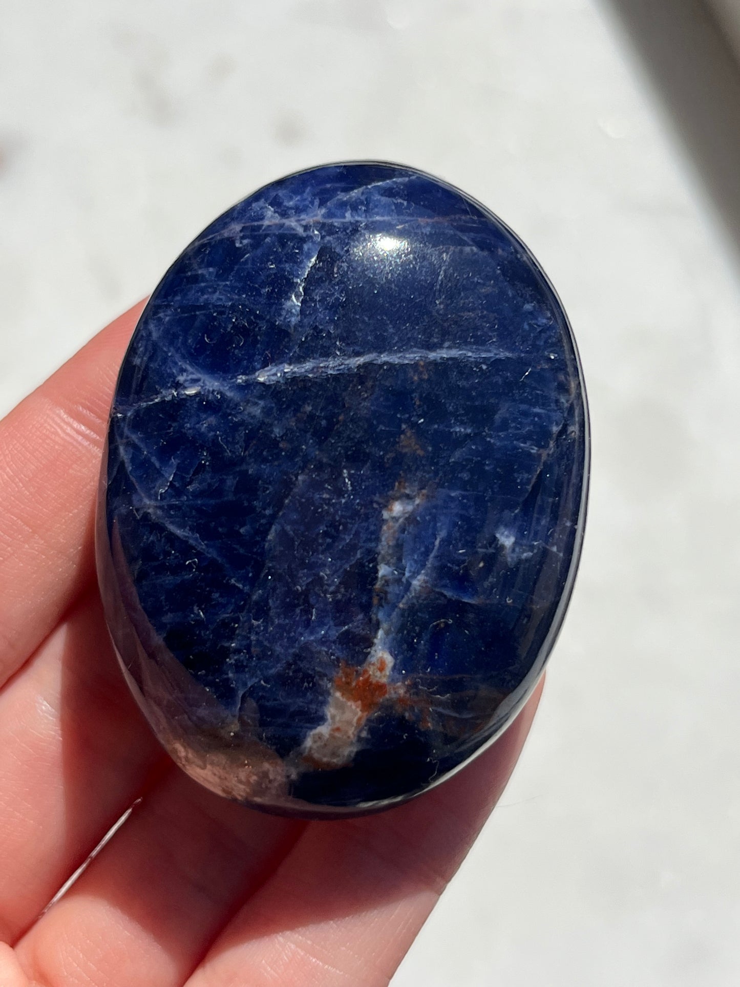 High Grade Sodalite Palmstone (You Choose)
