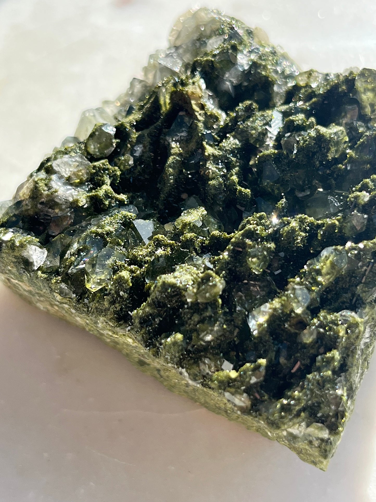 "Inner Earth" Epidote on Quartz Specimen #10