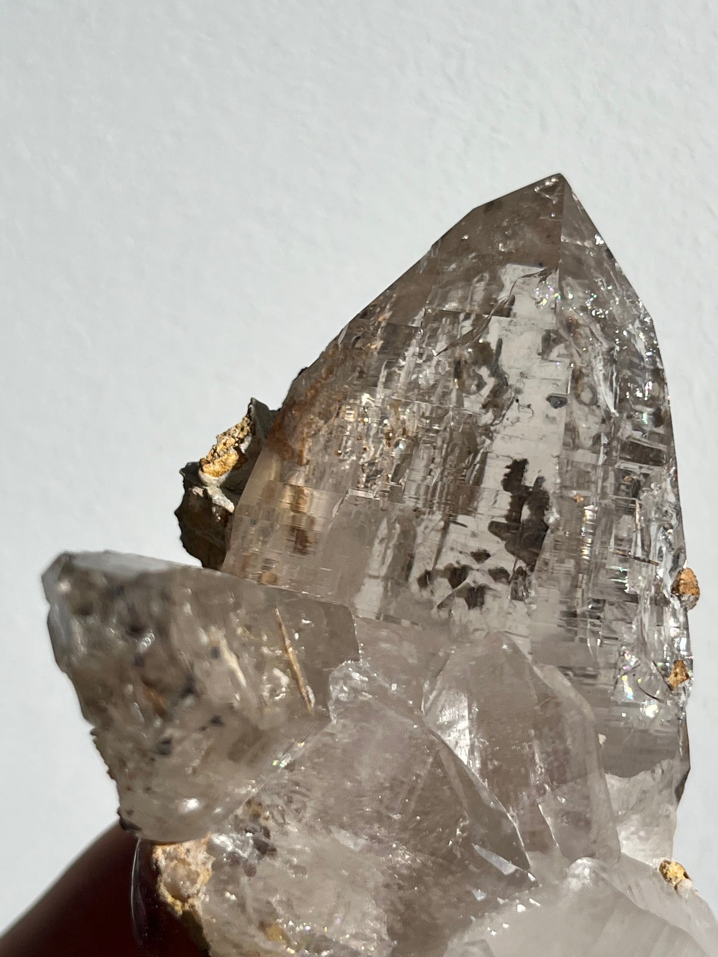 Water Clear Himalayan Smokey Quartz Cluster w/Siderite #3