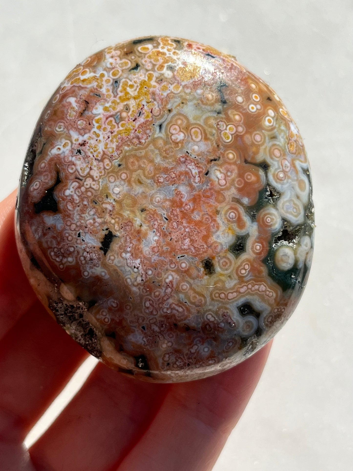 8th Vein/Veinless Ocean Jasper Palmstone #1