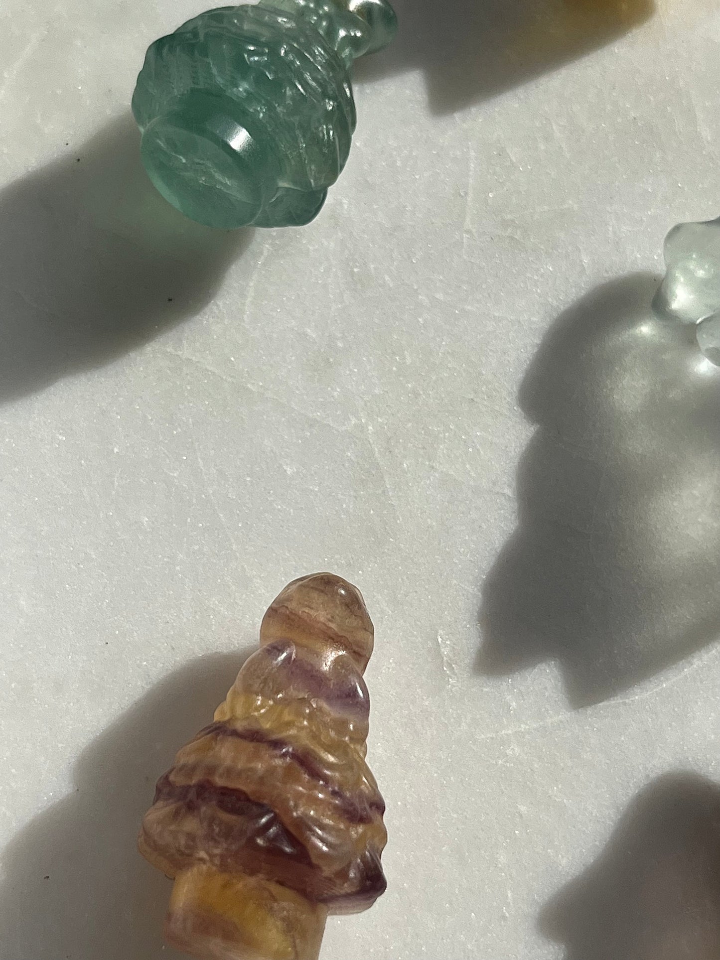 Fluorite Christmas Tree Carving (Intuitively Chosen)
