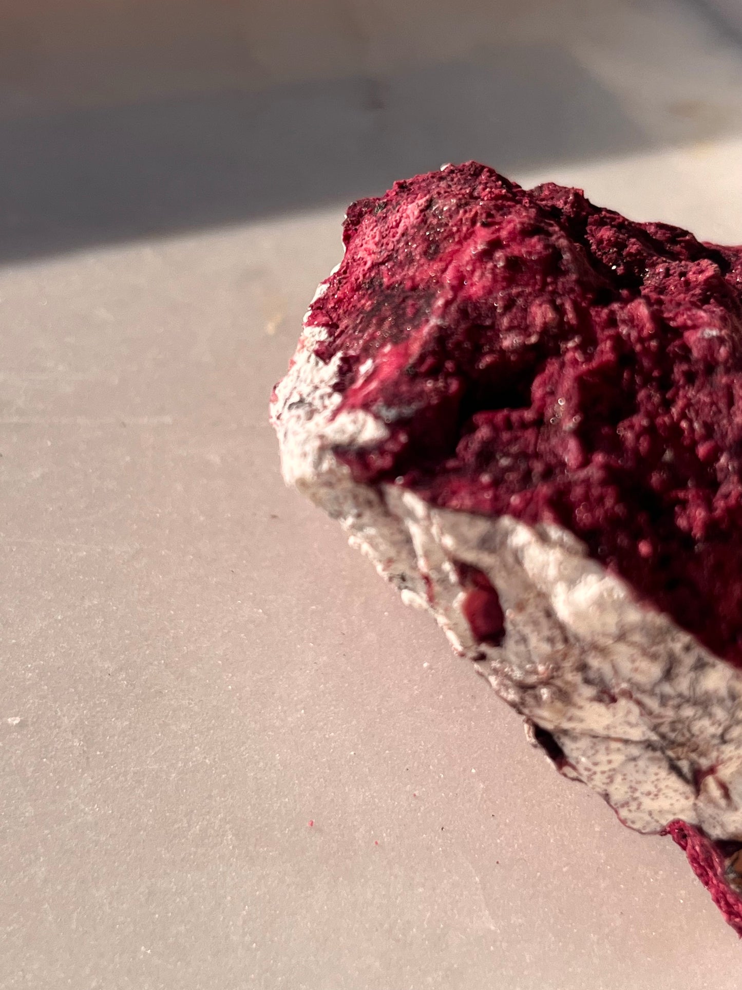 Rare “Red Velvet” Variscite in Limestone Specimen #4