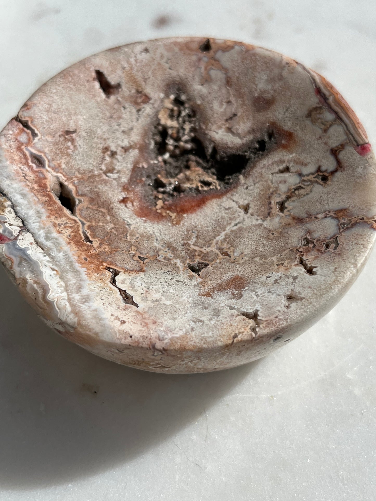 Indonesian Pink Crazy Lace Agate Bowl #B