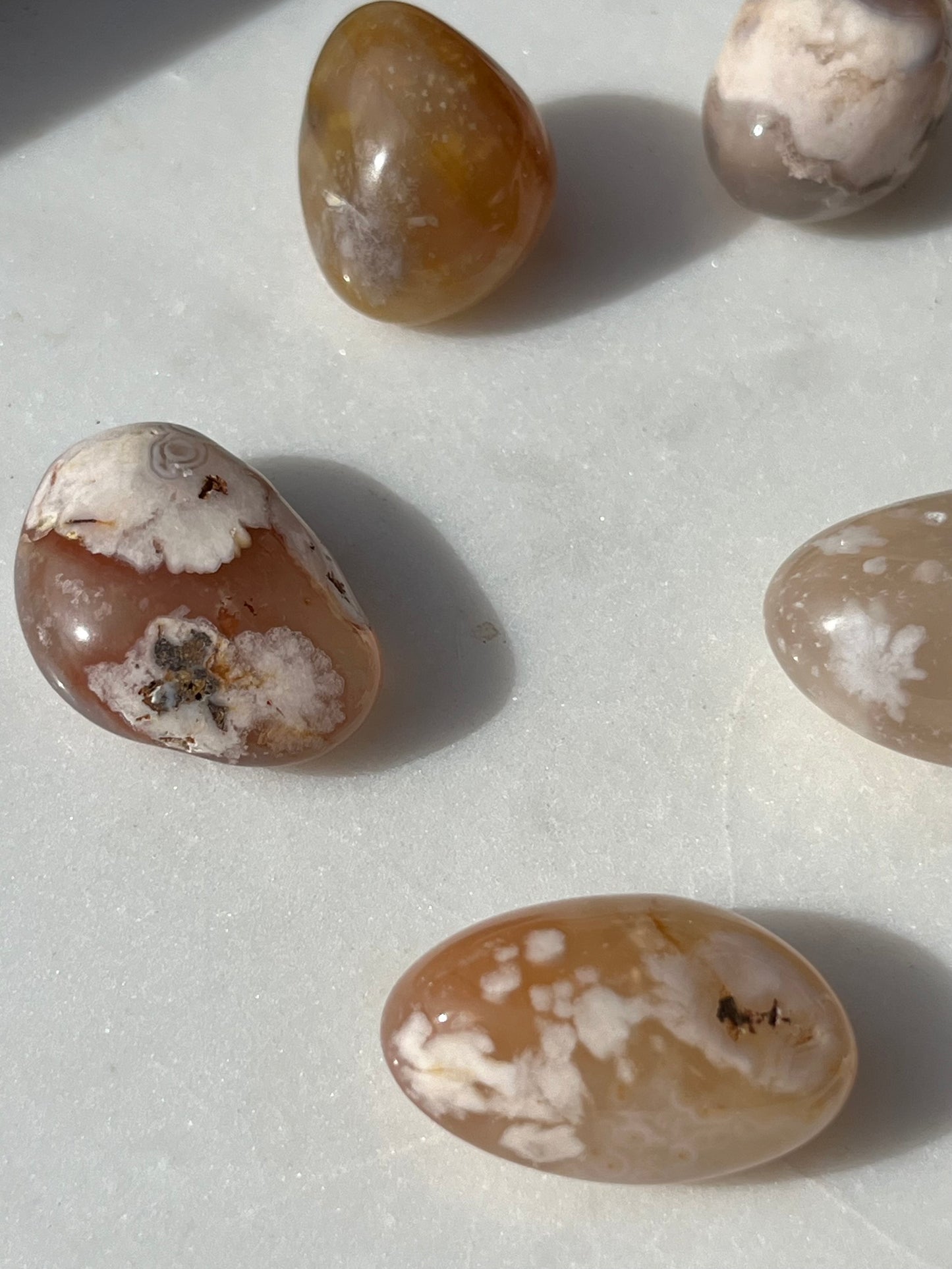 Flower Agate Tumbled Stone