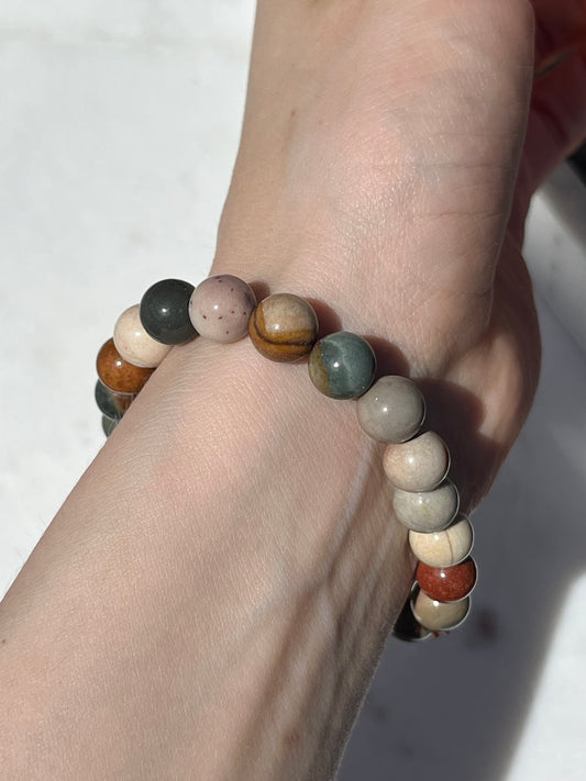 Polychrome Jasper 8mm Bead Bracelet