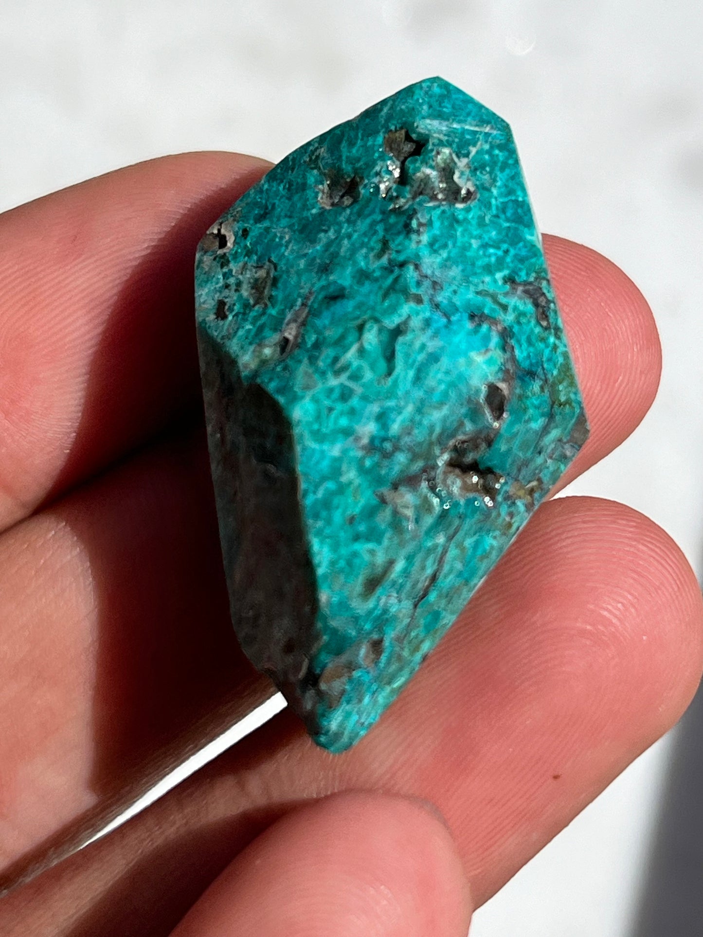 Indonesian Chrysocolla Faceted Freeform (You Choose)