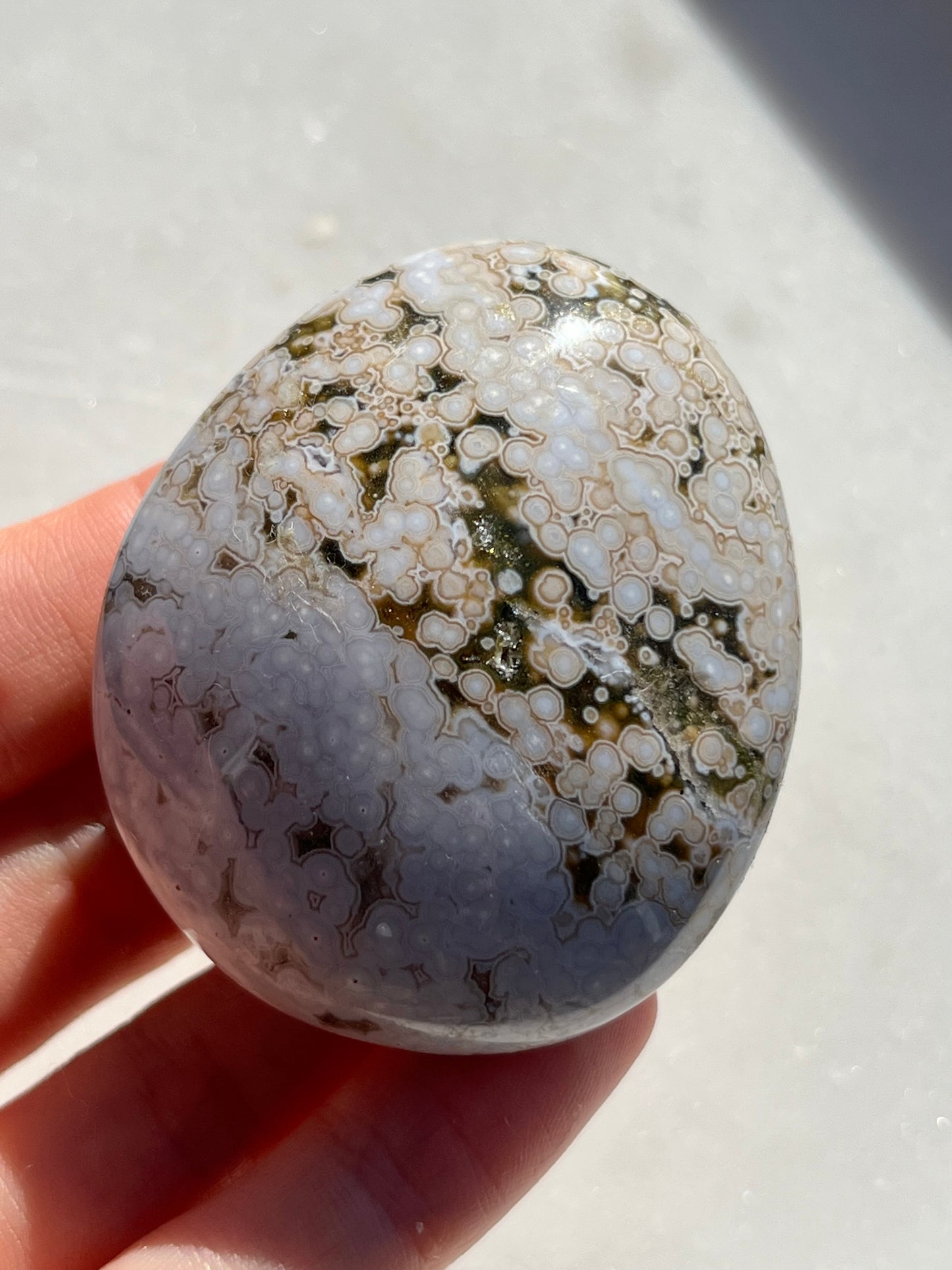 Veinless Ocean Jasper Palmstone #13