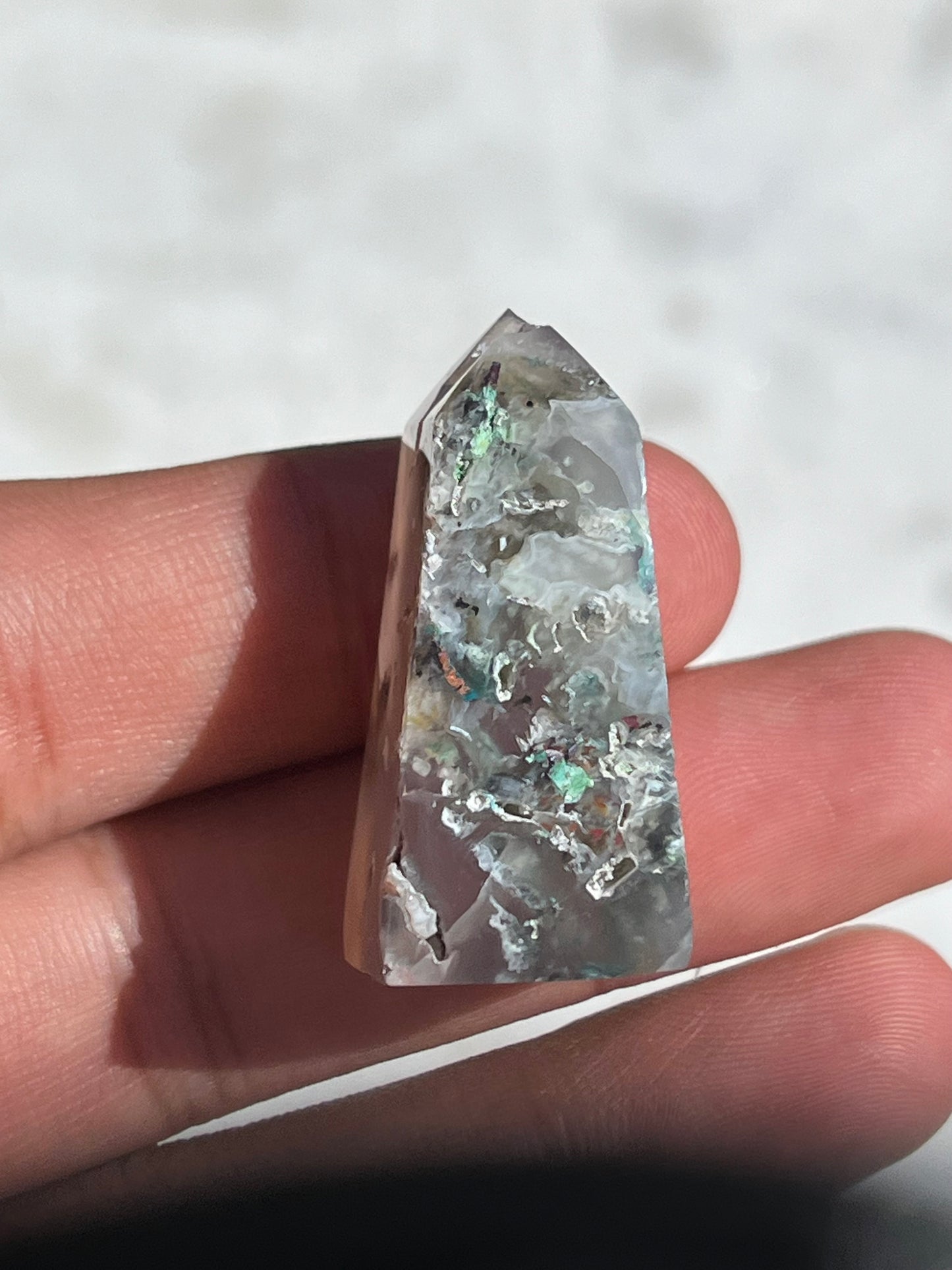 One-of-a-Kind Native Copper & Chrysocolla in Chalcedony Tower (You Choose)