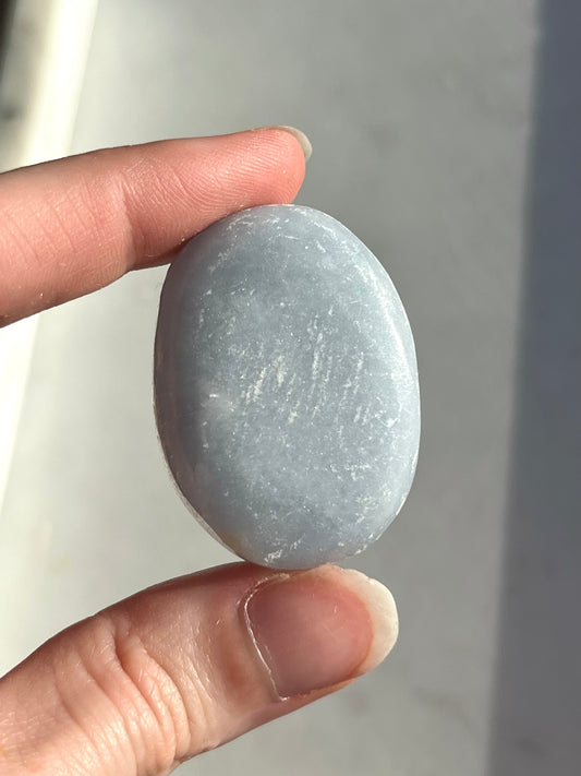 Angelite Worry Stone (Perfectly Imperfect)