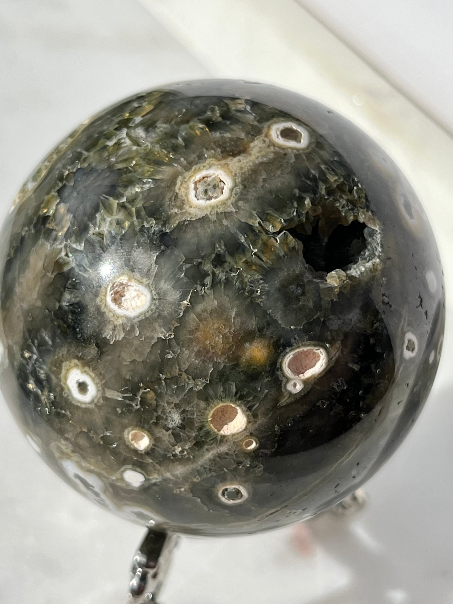 “Magna” Orbicular Jasper Sphere #1 (loose orb)