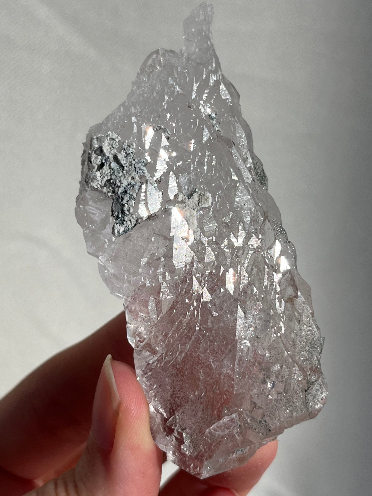 Etched Elestial Himalayan Quartz w/Raised Record Keeper Features, Natural Aura Coating & Sparkly Anatase #7