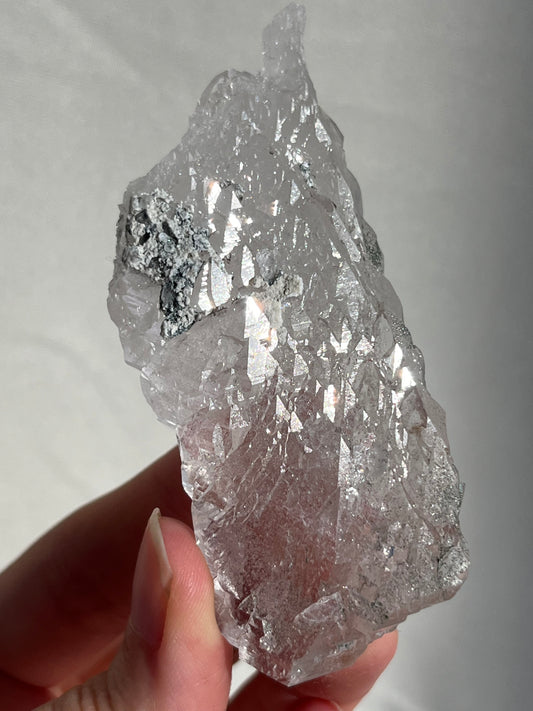 Etched Elestial Himalayan Quartz w/Raised Record Keeper Features, Natural Aura Coating & Sparkly Anatase #7