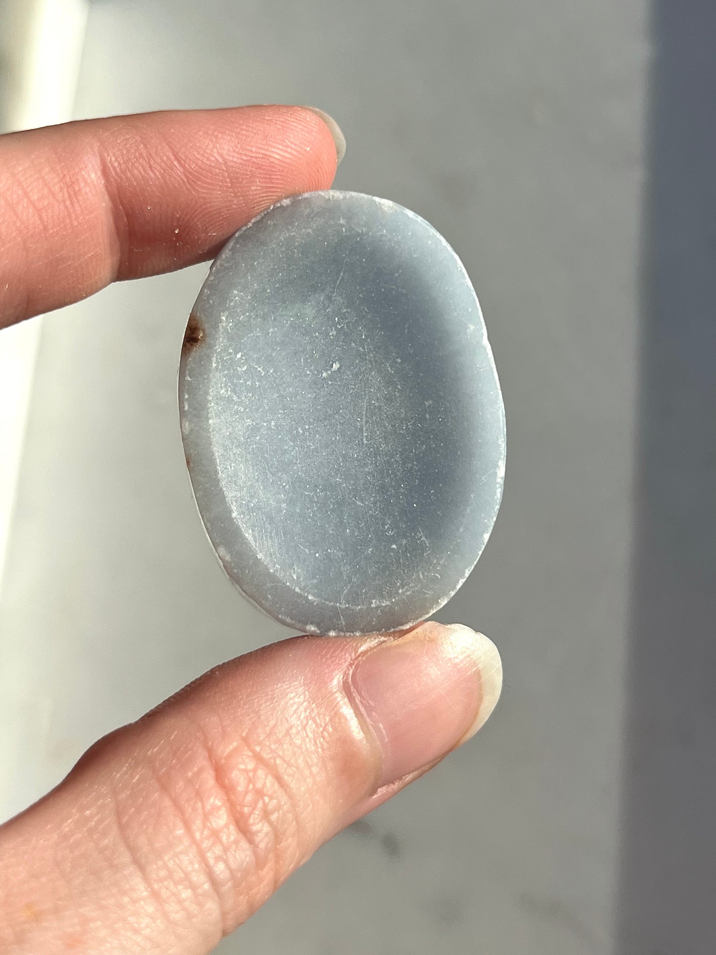 Angelite Worry Stone (Perfectly Imperfect)