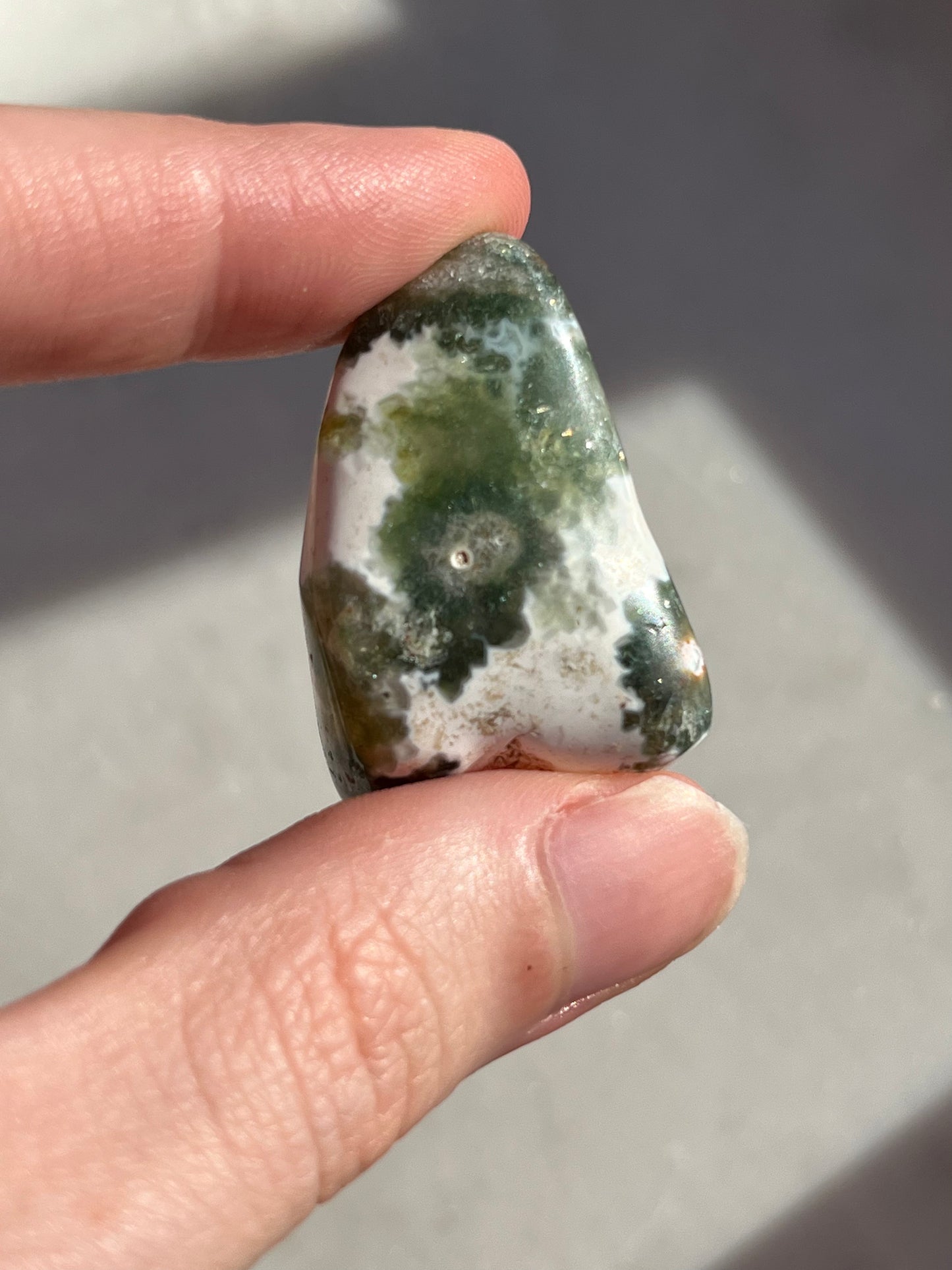 Octava vena Ocean Jasper forma libre grande y gruesa