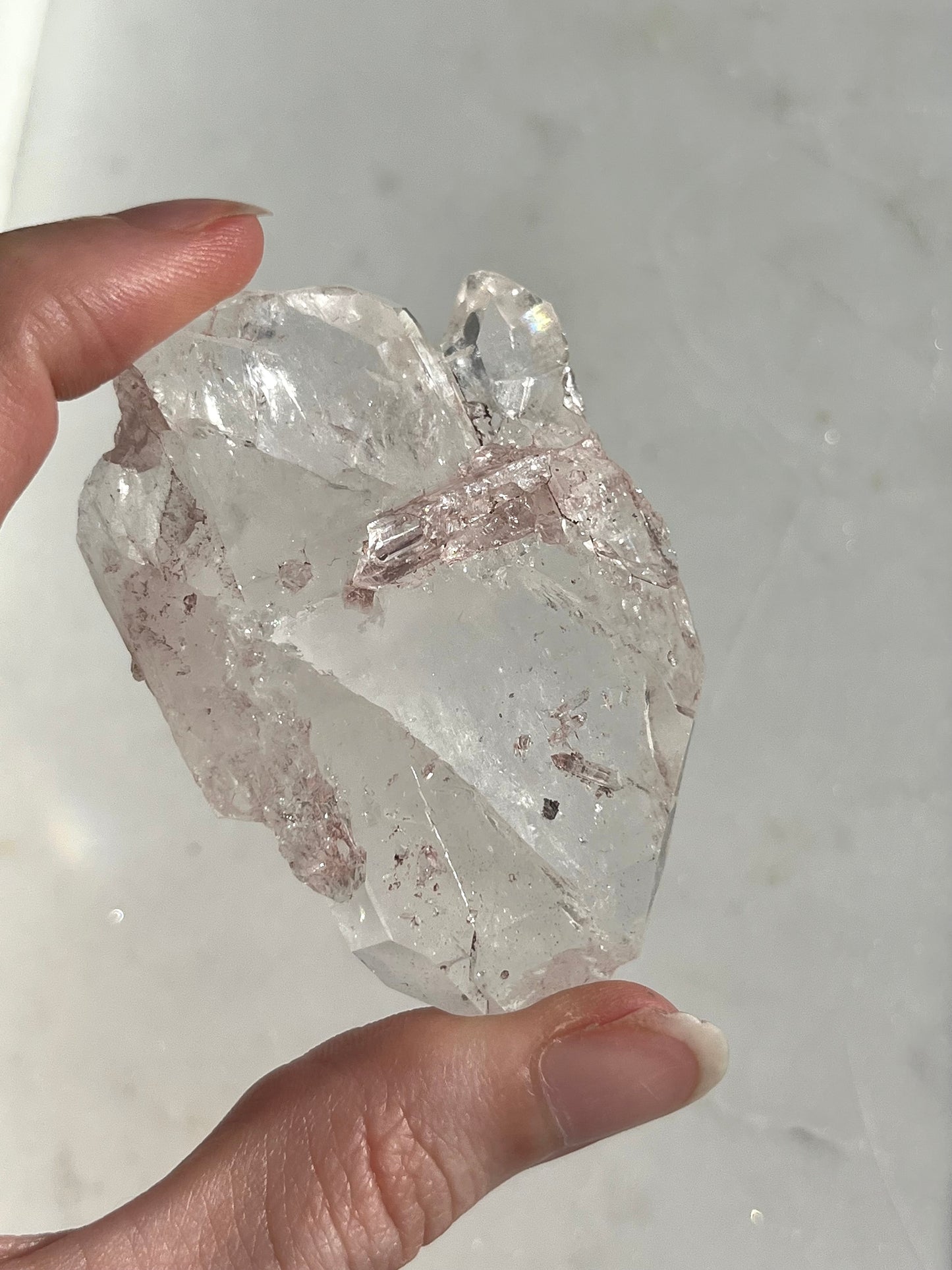 Colombian Faden Quartz Specimen w/Pink Lemurian Quartz #3