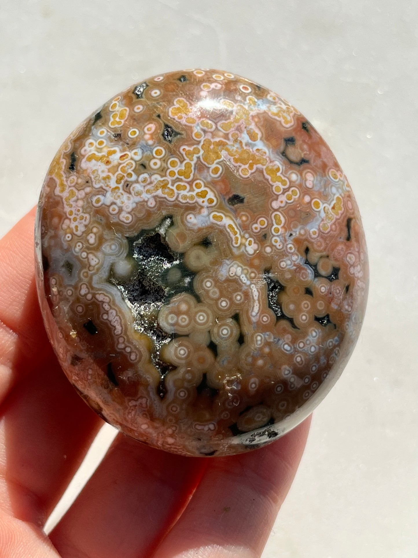 8th Vein/Veinless Ocean Jasper Palmstone #1