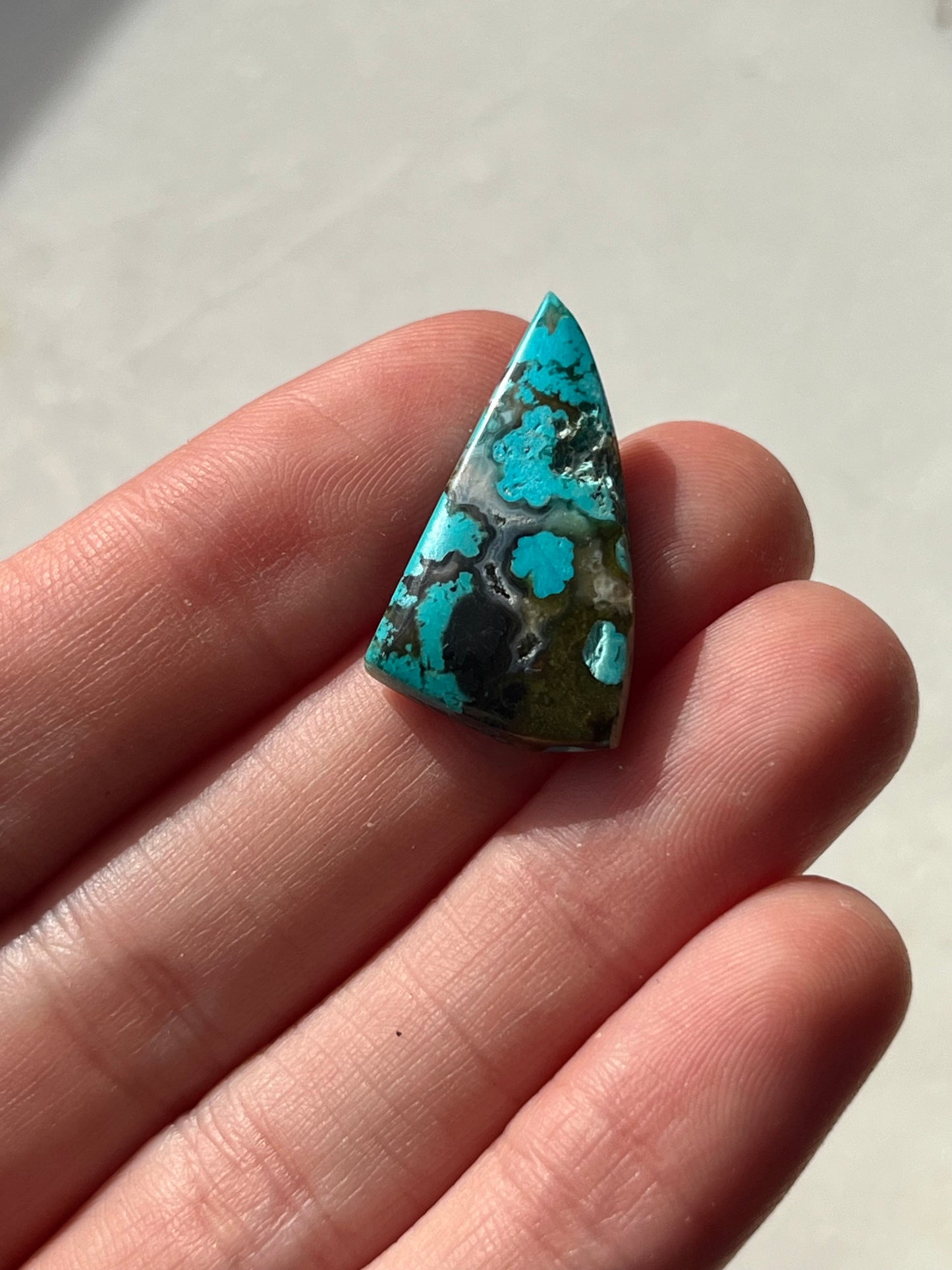 Indonesian Chrysocolla Chalcedony Cabochon w/Tenorite & Cuprite (You Choose)