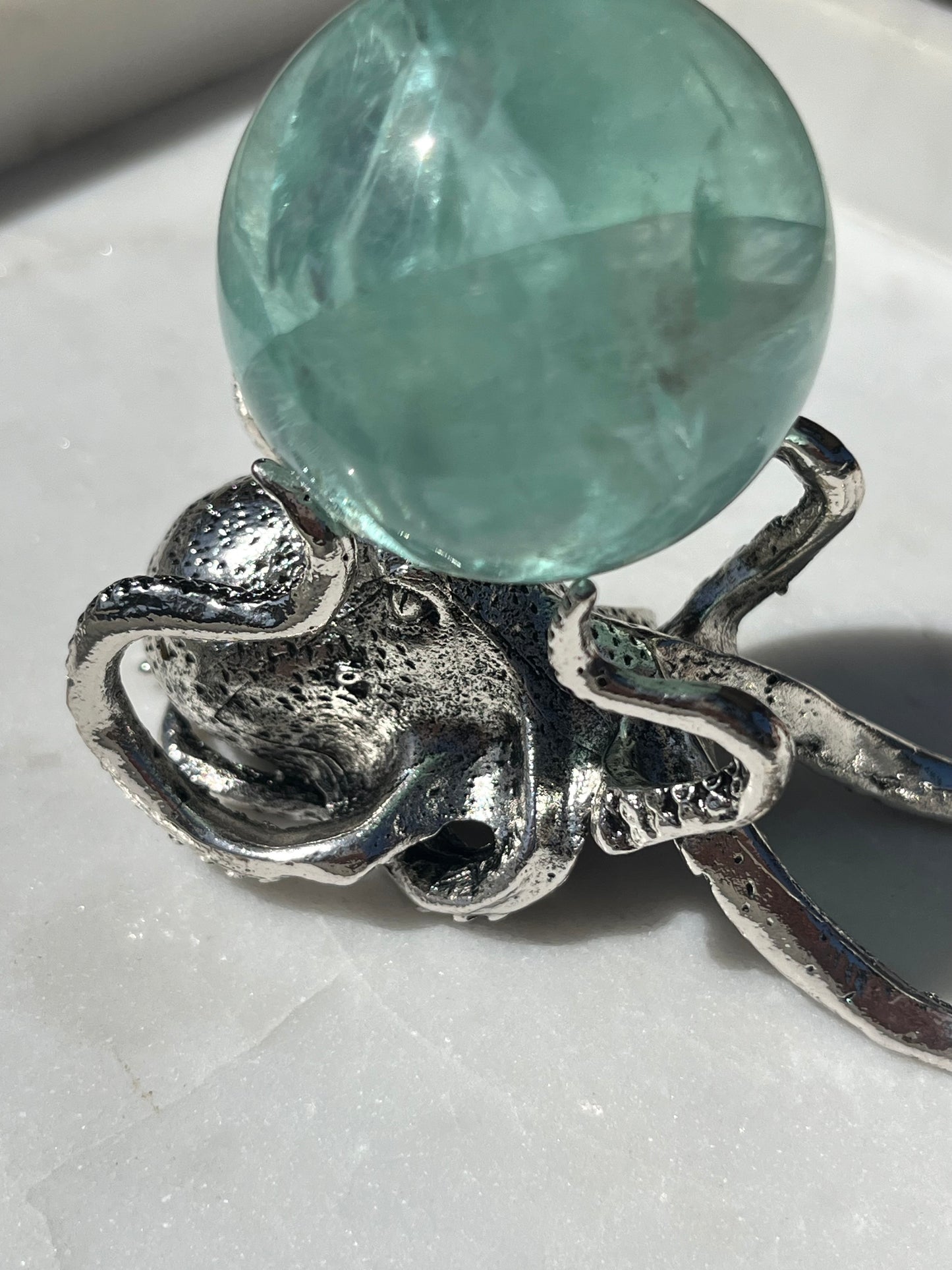 Silver Octopus Sphere Stand