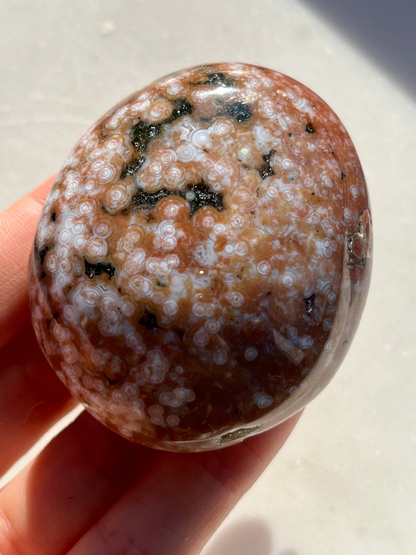 8th Vein/Veinless Ocean Jasper Palmstone #46