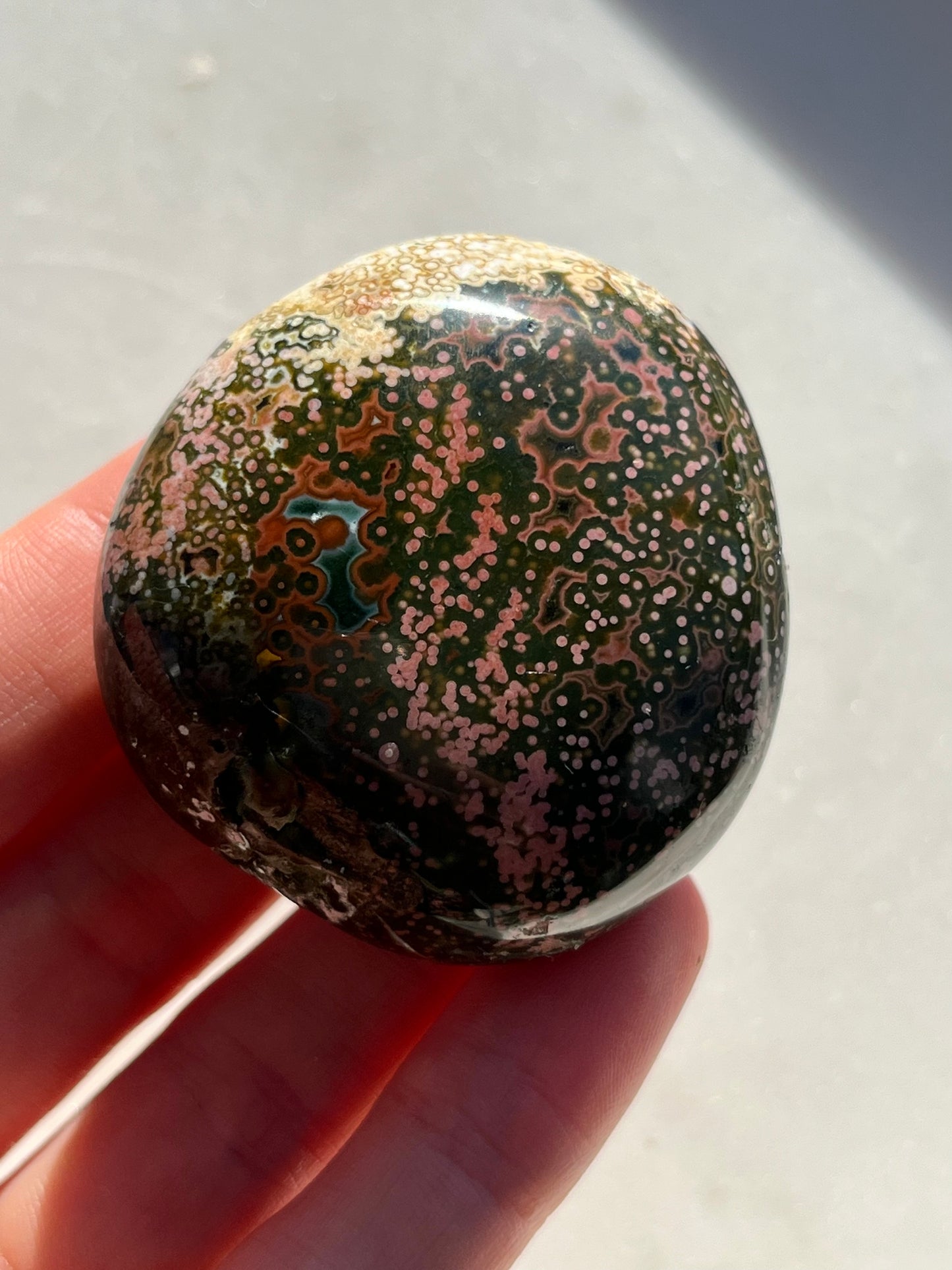 Veinless Ocean Jasper Palmstone #39