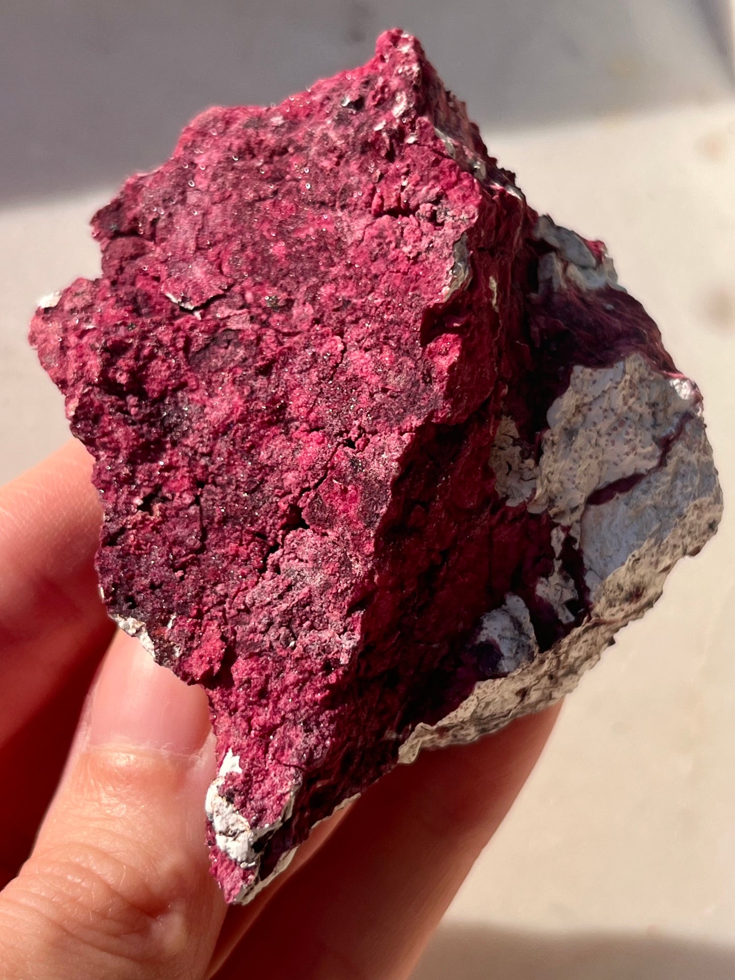 Rare “Red Velvet” Variscite in Limestone Specimen #4