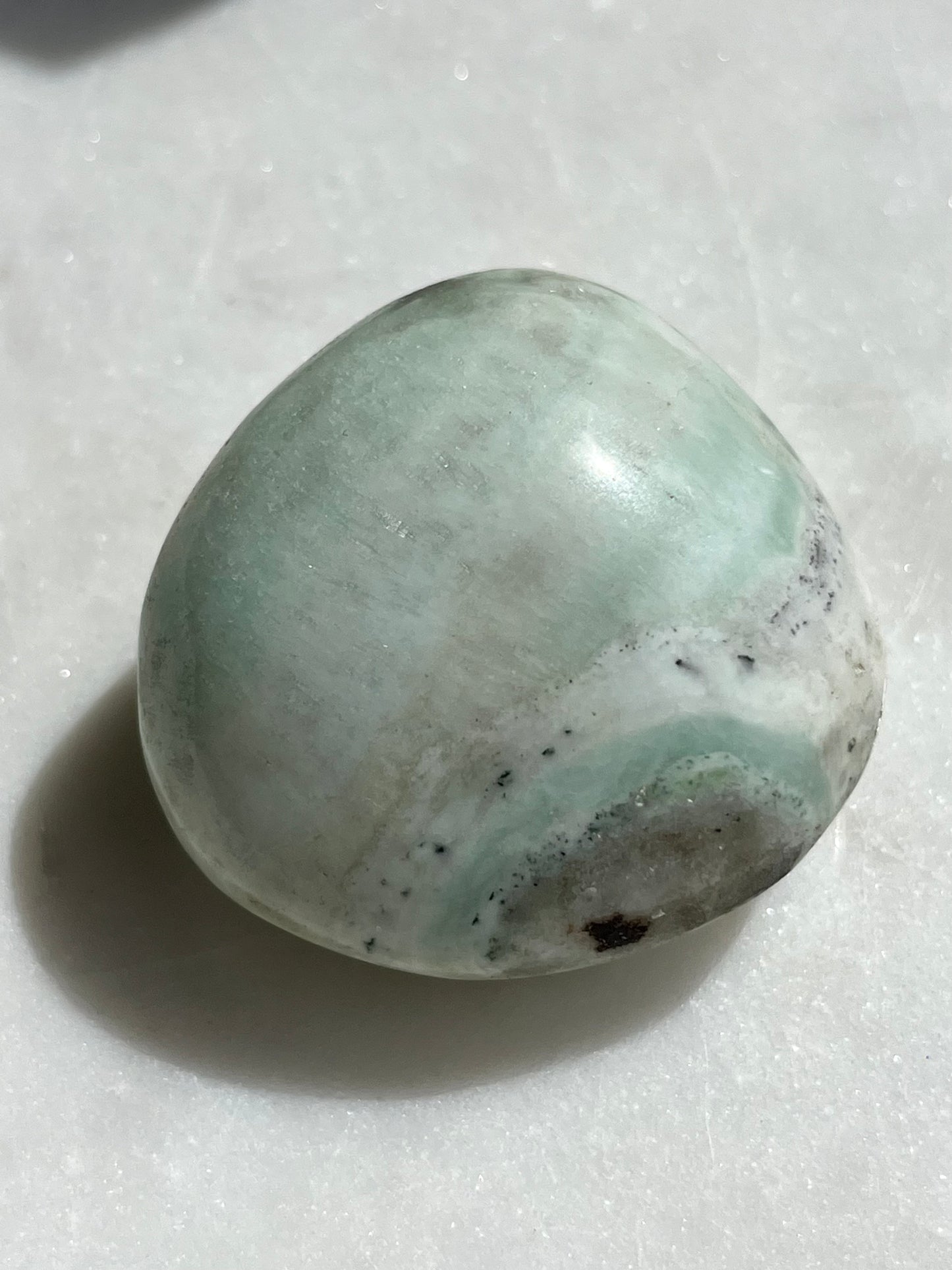 Namibian Blue Smithsonite Palmstone