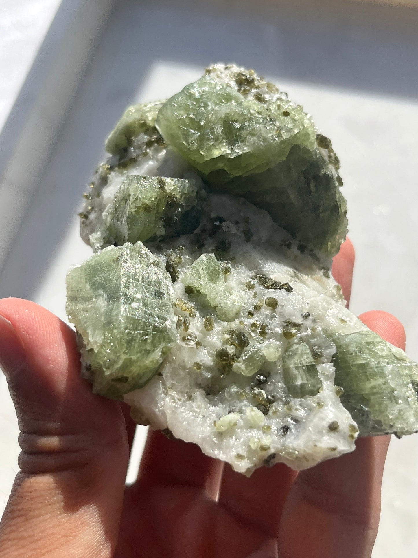 Diopside Specimen w/Muscovite on Marble Matrix #8