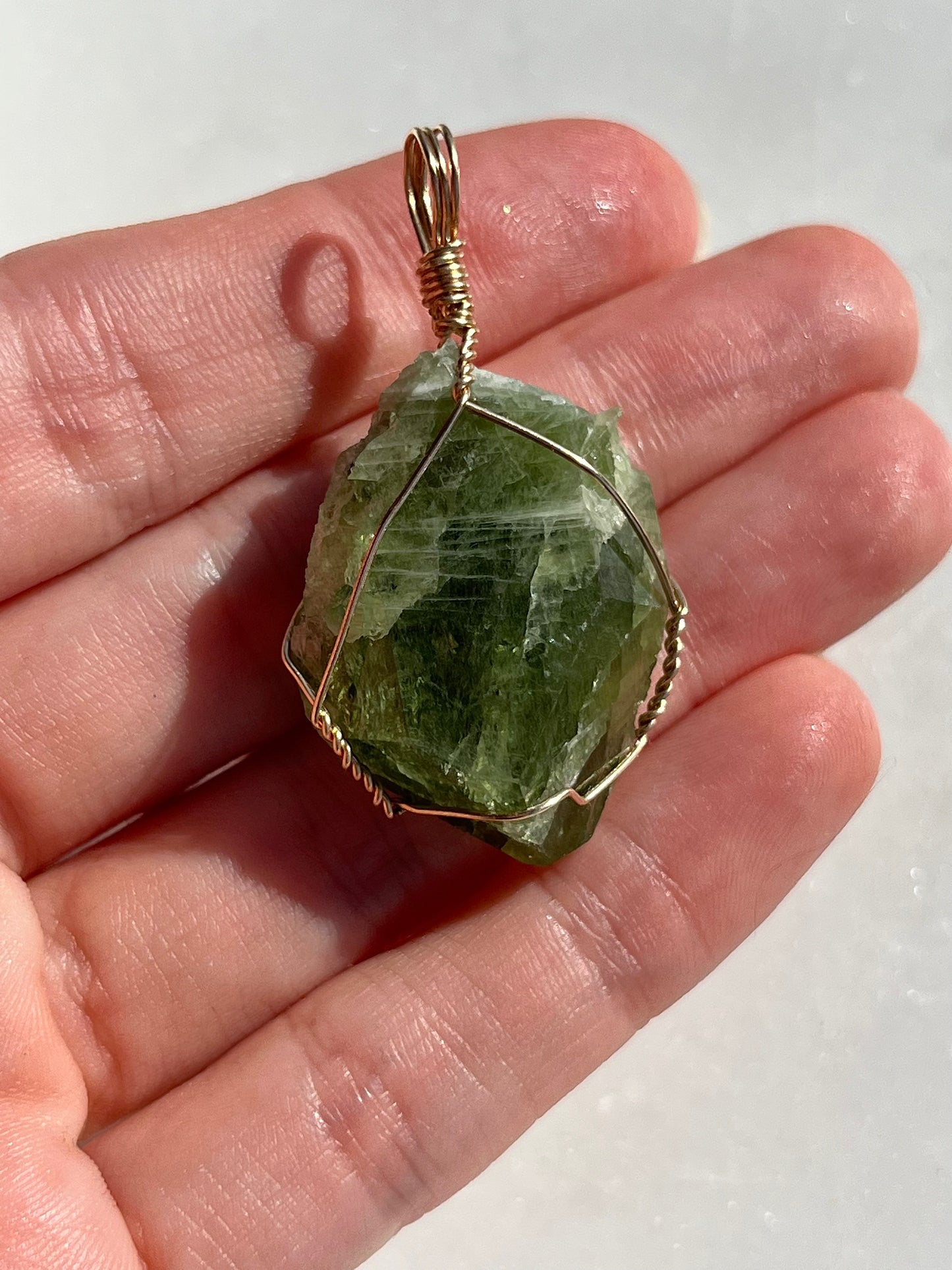 Gemmy Diopside Wire Wrap (14kt Gold Filled)