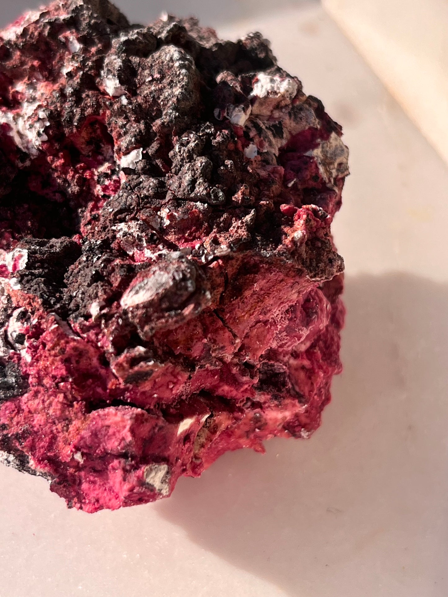 Rare “Red Velvet” Variscite in Limestone Specimen #7